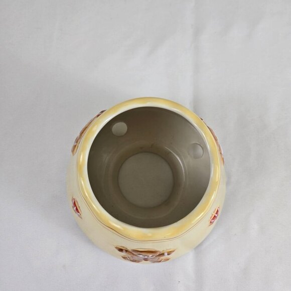 Gingerbread Man Themed Jarred Candle Topper or Shade Ceramic Wavy Edges - Picture 4 of 7